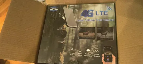 4G LTE Cellular Trail Camera Solar Powered Built-In SIM 2K Live Feed Boxed NEW