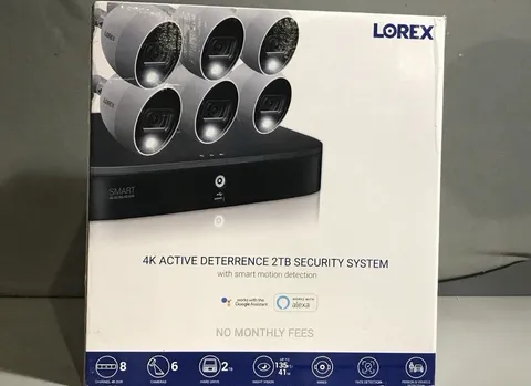 Lorex 4K Ultra HD 8-Channel DVR Security System 6 Active Deterrence Camera 2TB-