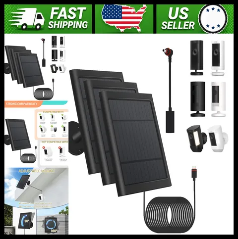 3 Pack Solar Panel for Security Camera Spotlight Cam Plus/Pro Stick Up Cam