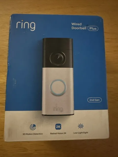 NEW Ring Wired Doorbell Plus Doorbell Camera Black 5DFYA3