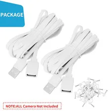 2PACK USB Extension Cable Compatible with WYZE Cam V3/V2,Wyze Cam OG, WYZE Ca...