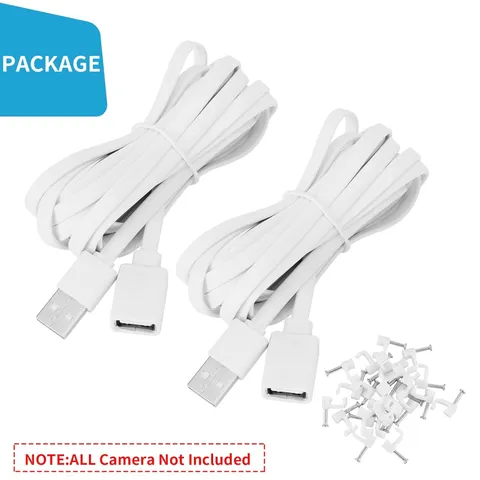 2PACK USB Extension Cable Compatible with WYZE Cam V3/V2,Wyze Cam OG, WYZE Ca...