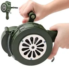 Hand Crank Siren Horn, 110 DB Loud Emergency Safety Manual Siren, Portable Me...