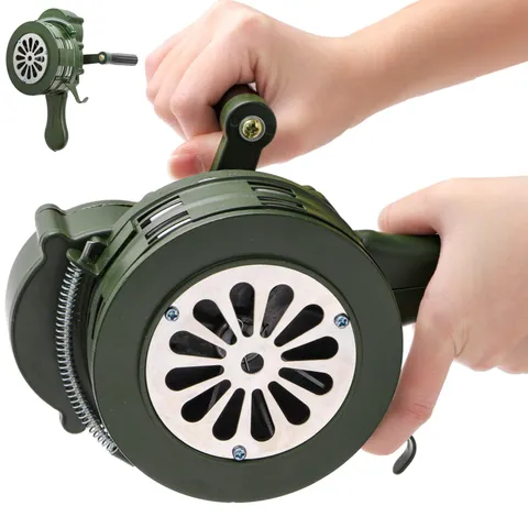 Hand Crank Siren Horn, 110 DB Loud Emergency Safety Manual Siren, Portable Me...