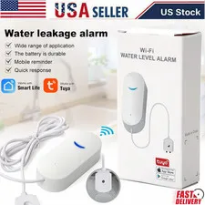 WiFi Water Leak Detector Alarm Tuya Smart Life App Alert for Home Basement Sink
