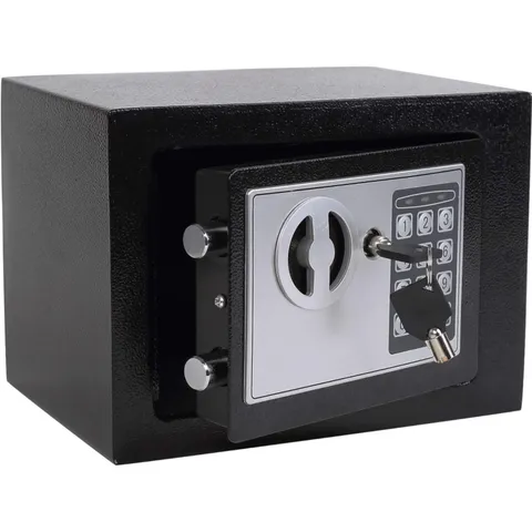 Small Steel Security Safe Box Electronic Keypad for Jewelry Cash Black