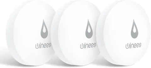 Winees WiFi Water Leak Detector, 3 Pack Water Sensors(Hub Not Included), Easy Se