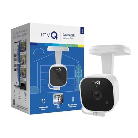 MyQ Smart Garage Camera Gen 2 White Wi-Fi SmartCam Magnetic Mount 141-4368-000