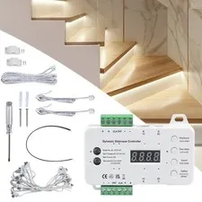 NEW LED Strip Light Stair Lighting Controller Motion Sensor System Full Set