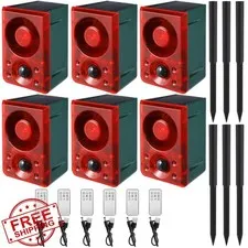 Qualirey 6pc solar motion alarm red stake