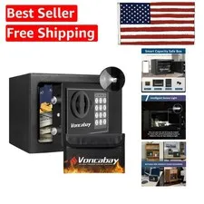 Fireproof Money Safe Box with Sensor Light & Digital Keypad - 0.23 Cubic Feet