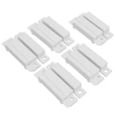 WESUA 5 Pack Surface Mounted NC Magnetic Door Contacts Switch Sensor white