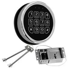 Gun Safe Lock Replacement,Chrome Keypad Electronic Safe Lock with Solenoid Lo...