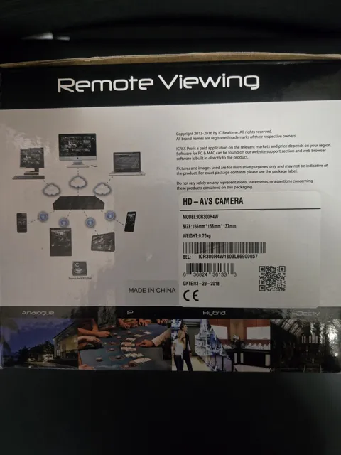 IC Realtime ICR300H4W HD-AVS Security Camera, 1080p, IR Night Vision, 12V DC