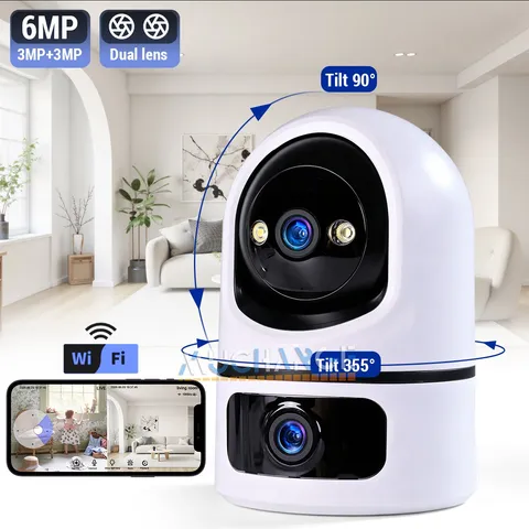 Wireless Smart Camera Dual Lens 2K HD 5G/2.4GHz WIFI Home Indoor Seurity Camera