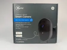 GE Cync Outdoor WIRED Smart 2K Camera (CAMODWD3MW1-1P) Black