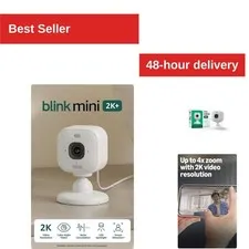 Blink Mini 2K+ Indoor Security Camera - Night Vision, Motion Detection
