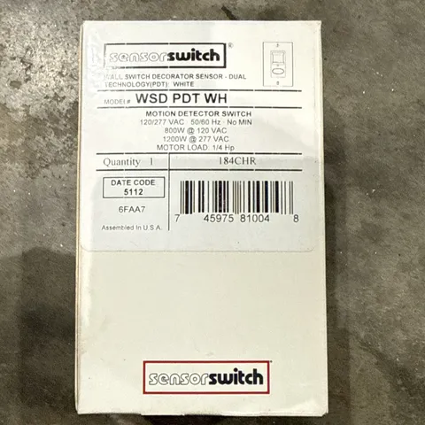 SensorSwitch WSD PDT WH Motion Detector Switch 120/277 VAC