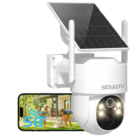 Solar Cameras Wireless Outdoor, 2.4G&5G Cameras for Home , 360°Pan Tilt WiFi ...