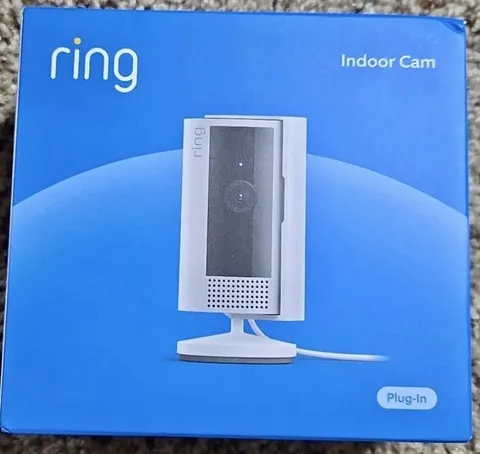 New Ring Indoor Cam 2nd Gen Plug-In 1080p HD WiFi Security Camera White