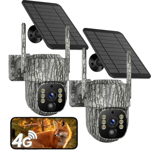 4G LTE Cellular Trail Camera, 2.5K 360° Live Feed with SIM Card Included | So...