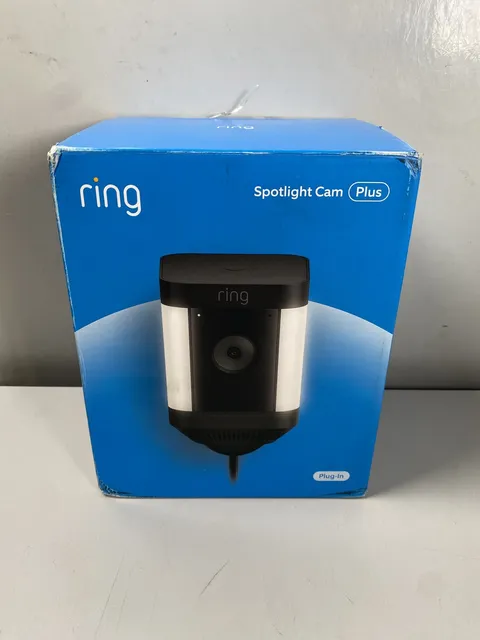 Ring Spotlight Cam Plus, Plug-In Two-Way Talk Outdoor Security Camera - Black