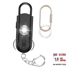 Personal Alarm for Women Girls, Loud Siren, 2 in 1 Light, Safe Sound Black