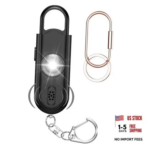 Personal Alarm for Women Girls, Loud Siren, 2 in 1 Light, Safe Sound Black