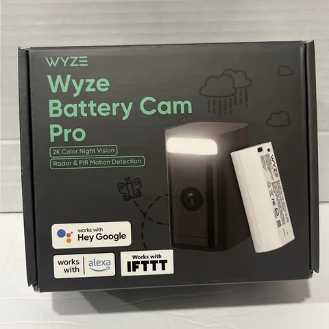 Wyze  Battery Cam Pro 2k HDR Wireless OutdoorIndoor Security Camerablack G2U