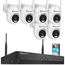 Jennov Wireless IP Security Camera System 5MP 10CH NVR Two-Way Audio Recording