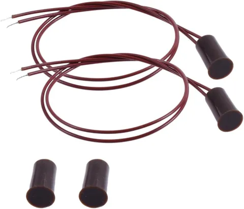 2-Pack Wired Recessed Security Window/Door Contact Sensors, NC Magnetic Switch