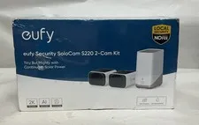 Eufy - SoloCam S220, 2-Outdoor Wireless 2K Solar Powered Security Cameras