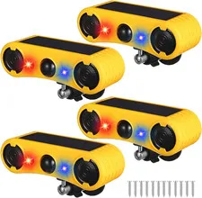 Solar Outdoor Motion Sensor Alarm 2 X 129Db Loud Noise Maker 13 Sound Detector S