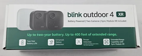 (2 Pack) Blink Outdoor 4 XR Battery Powered Camera w/ Sync Module