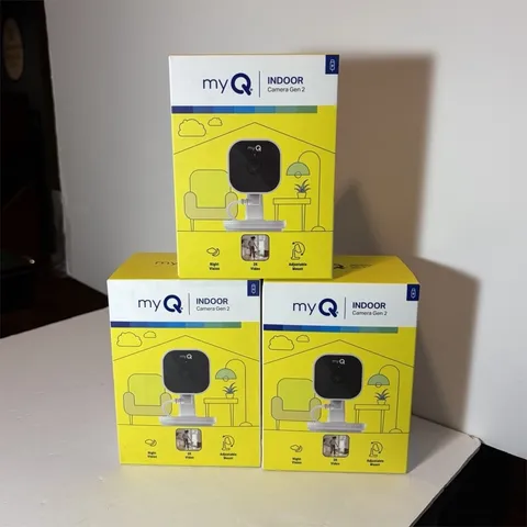 myQ Indoor Camera Gen 2 2K Wi-Fi Indoor Security Camera 3-Pack Night Vision