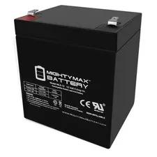 12V 5AH SLA Battery for Alarm Systems and Home Security 1 Pack, Black