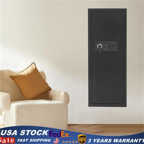 39" Hidden Lock Wall Safe Wall Hidden Safe Security Box Passward+Handle/Key