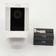 Ring Outdoor Stick Up Security Camera Device with 2x Rechargeable Battery Packs