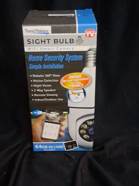 Trend Makers Sight Bulb WiFi Camera New In Box As Seen On Tv
