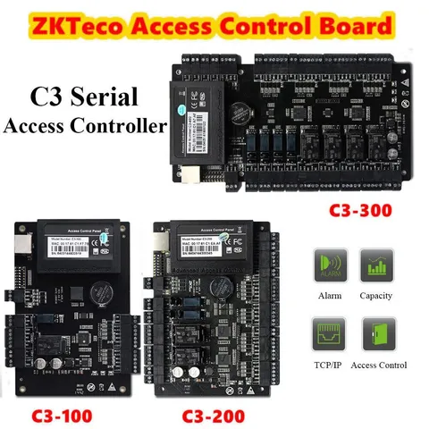 ZKTeco C3-100 C3-200 C3-400 1 to 4 Doors Access Control Board Door Access System