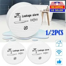 1/2pcs Intelligent Water Leak Sensor Detector Alarm Flood Leakage Level Alarm US