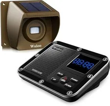 Solar Driveway Alarm Wireless 1800ft Motion Sensor Weatherproof Brown