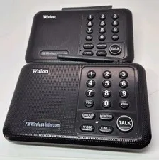 Wuloo FM Wireless Intercom System  1 Mile Range  10-Channel 2 Pk, No Power Suppl