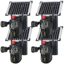 Solar Battery Powered Wireless WiFi Outdoor Pan/Tilt Home Security Camera System