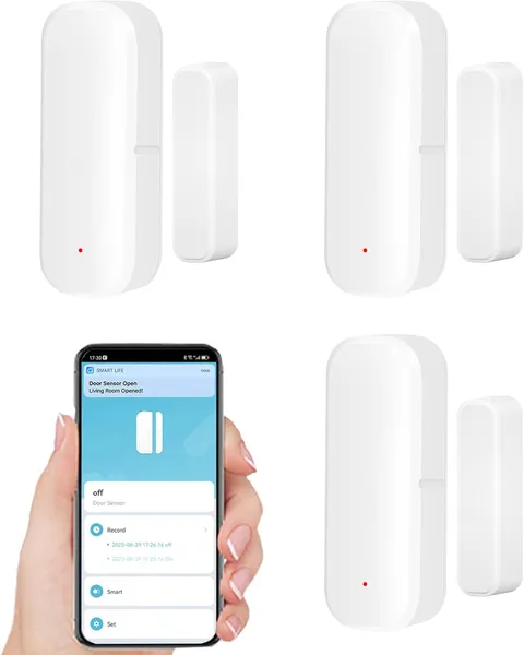 Smart Door Sensor: Wifi Door and Window Sensor, Wireless Design, Instant Alerts,
