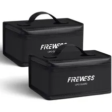 2 Pack Lipo Safe Bag Fireproof, lithium battery bag fireproof and Explosionproof