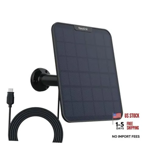 Reolink 6W Solar Panel for All Wireless Battery Camera Outdoor | Black