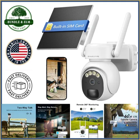360° Rotating Wireless Security Camera with Free Cloud Storage for Surveillance