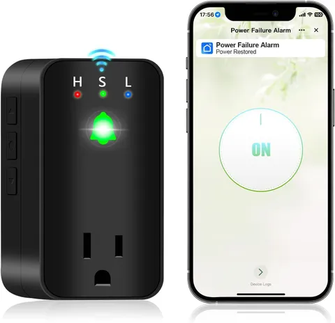 Power Failure Alarm, Wifi Power Outage Alarm with App Notifications & Voltage De