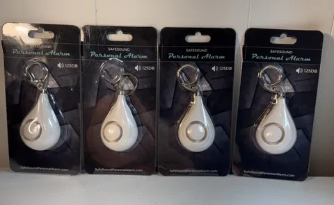 4 Personal Alarm Safesound Alarms For Women 125 Db Loud Siren Keychain Small NEW